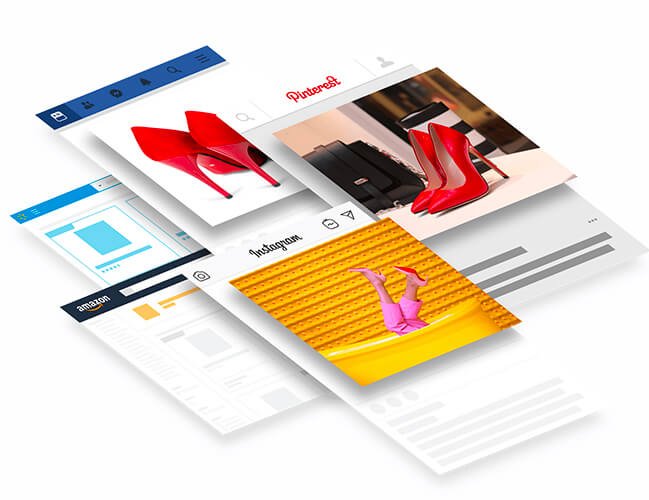 high definition product pictures showed on different E commerce platforms